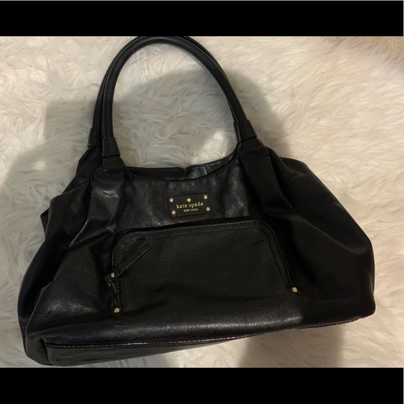 EUC Kate Spade black tote bag with gold hardware - Picture 3 of 10